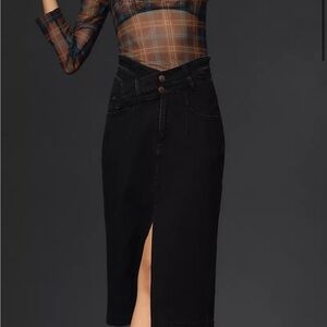 Anthropologie Pilcro Midi Denim skirt